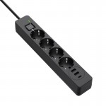 Фільтр живлення ColorWay CW-CHE435PDB 4 розетки, 3USB (2USB-A + 1 TYPE-C) (24W), 2м, Black (CW-CHE435PDB) Фільтр живлення ColorWay CW-CHE435PDB 4 розетки, 3USB (2USB-A + 1 TYPE-C) (24W), 2м, Black (CW-CHE435PDB)