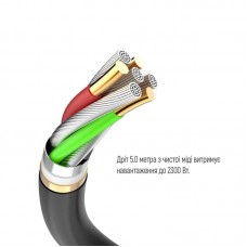 Фільтр живлення ColorWay CW-CHE435PDB 4 розетки, 3USB (2USB-A + 1 TYPE-C) (24W), 2м, Black (CW-CHE435PDB)