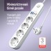 Фільтр живлення ColorWay CW-CHE44PDW 4 розетки, 4USB (Type-C PD20W + 3USB QC3.0) (45W), 2 м, White (CW-CHE44PDW)