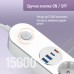 Фільтр живлення ColorWay CW-CHE44PDW 4 розетки, 4USB (Type-C PD20W + 3USB QC3.0) (45W), 2 м, White (CW-CHE44PDW)
