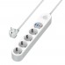 Фільтр живлення ColorWay CW-CHE44PDW 4 розетки, 4USB (Type-C PD20W + 3USB QC3.0) (45W), 2 м, White (CW-CHE44PDW)