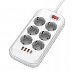 Фільтр живлення ColorWay CW-CHE64PDW 6 розеток, 4USB (Type-C PD20W + 3USB QC3.0) (38W), 2м, White (CW-CHE64PDW) Фільтр живлення ColorWay CW-CHE64PDW 6 розеток, 4USB (Type-C PD20W + 3USB QC3.0) (38W), 2м, White (CW-CHE64PDW)