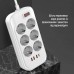 Фільтр живлення ColorWay CW-CHE64PDW 6 розеток, 4USB (Type-C PD20W + 3USB QC3.0) (38W), 2м, White (CW-CHE64PDW)