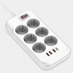 Фільтр живлення ColorWay CW-CHE64PDW 6 розеток, 4USB (Type-C PD20W + 3USB QC3.0) (38W), 2м, White (CW-CHE64PDW) Фільтр живлення ColorWay CW-CHE64PDW 6 розеток, 4USB (Type-C PD20W + 3USB QC3.0) (38W), 2м, White (CW-CHE64PDW)