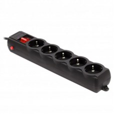 Фільтр живлення Gembird Pro (SPG5-G-6B-PRO) 5 розеток, 1.8м, чорний