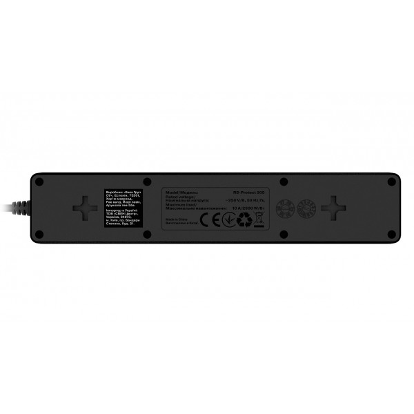 Фільтр живлення REAL-EL RS-Protect 505 1.8 м Black (EL122300044)