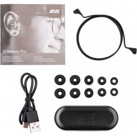 Bluetooth-гарнітура 2E Novem Pro Black (2E-EBTWNPBK) Bluetooth-гарнітура 2E Novem Pro Black (2E-EBTWNPBK)