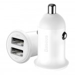 Автомобільний зарядний пристрій Baseus Grain Pro 4.8A 2USB White (CCALLP-02) Автомобільний зарядний пристрій Baseus Grain Pro 4.8A 2USB White (CCALLP-02)