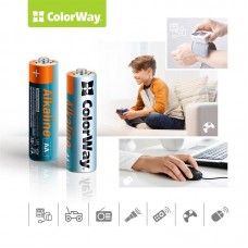 Батарейка ColorWay Alkaline Power AA/LR06 Colour Box 40шт (CW-BALR06-40CB)