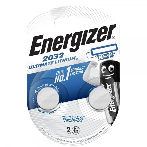 Батарейка Energizer 2032 Ultimate Lithium, CR2032 BL 2шт (4861)