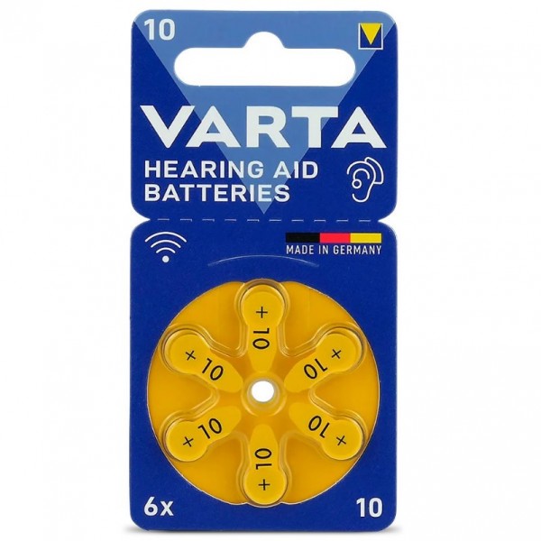 Батарейка Varta 10 PR70 BL 6 шт. (для слухових апаратів) (5130)