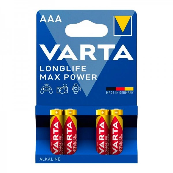 Батарейка Varta Longlife Max Power AAA/LR03 BL 4шт (Varta 4703 101 404)