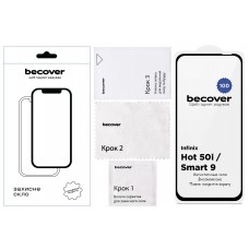 Захисне скло BeCover для Infinix Hot 50i (X6531) Black, 10D (712713)