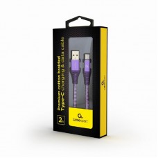 Кабель Cablexpert USB - USB Type-C V 2.0 (M/M), 2 м, Purple/White (CC-USB2B-AMCM-2M-PW) Кабель Cablexpert USB - USB Type-C V 2.0 (M/M), 2 м, Purple/White (CC-USB2B-AMCM-2M-PW)
