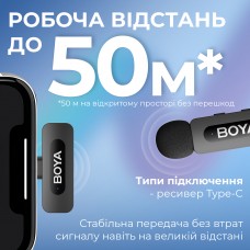 Мікрофон BOYA BY-V10 Type-C Black (BY-V10)