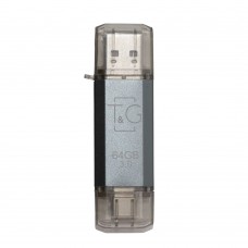 Флеш-накопичувач USB 3.0 64GB Type-C T&G 009 Star Series Silver (TG009TC-64GSL3)