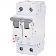Автоматичний вимикач ETI ETIMAT 6 2p C 50А (6 kA) (2143521)