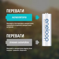 Акумулятори Panasonic Eneloop AA/HR06 NI-MH 2000 mAh BL 4 шт (BK-3MCDE/4CP)