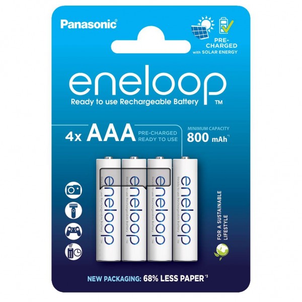 Акумулятори Panasonic Eneloop AAA/HR03 NI-MH 800 mAh BL 4 шт (BK-4MCDE/4CP)