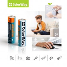 Батарейка ColorWay Alkaline Power AA/LR06 BL 4шт (CW-BALR06-4BL)