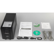 Джерело безперебійного живлення APC Smart-UPS 1500VA LCD, Lin.int., AVR, 8 х IEC, SmartSlot, USB, RJ-45, метал (SMT 1500I)