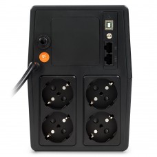 Джерело безперебійного живлення NJOY Horus Plus 1000 (PWUP-LI100H1-AZ01B), Lin.int., AVR, 4 x евро, USB, LCD, пластик (Horus Plus 1000 USB)