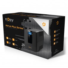Джерело безперебійного живлення NJOY Horus Plus 1500 (PWUP-LI150H1-AZ01B) Lin.int., AVR, 4 x евро, USB, LCD, пластик (Horus Plus 1500 USB)