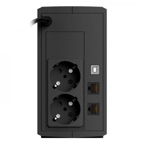 Джерело безперебійного живлення NJOY Keen 600 (UPLI-LI060KU-CG01B) Lin.int., AVR, 2 x евро, USB, пластик (Keen 600 USB)