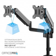 Кронштейн OfficePro MA722B 17-32" Black (VESA100х100) (MA722B)