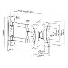 Кронштейн Satelit 19-42PIVOT200A (VESA200х200) (19-42PIVOT200A)