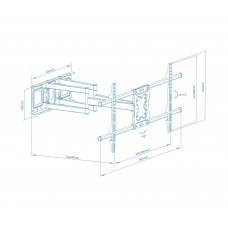 Кронштейн Walfix R-614B (VESA800х400) (R-614B)