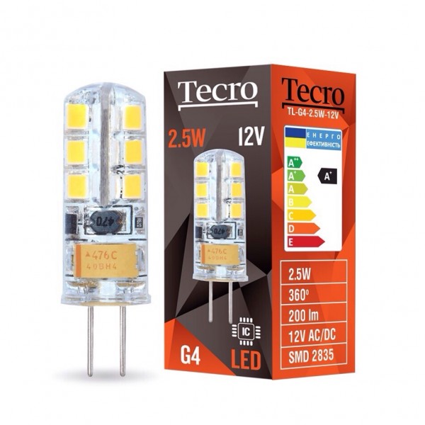 Лампа світлодіодна Tecro 2.5W G4 4100K (TL-G4-2.5W-12V) (TL-G4-2.5W-12V 4100K)