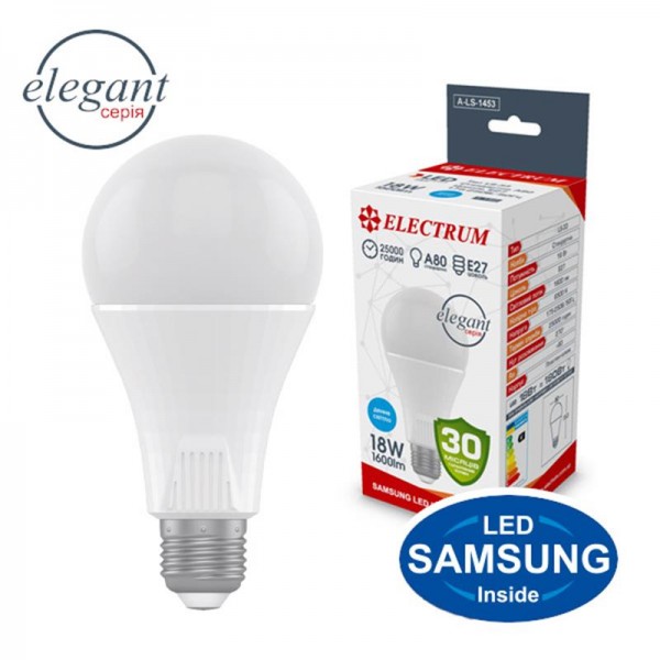Лампа світлодіодна стандартна Electrum 18W E27 6500K A-LS-1453 (A-LS-1453)