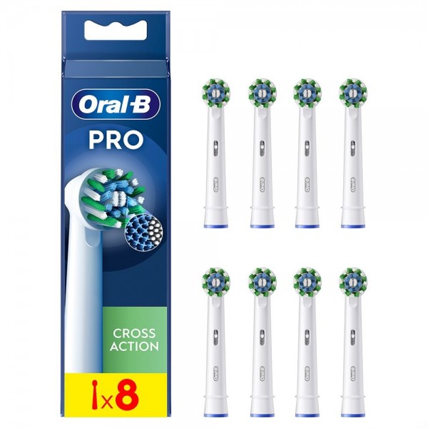 Насадка для зубної електрощітки Braun Oral-B Pro Cross Action EB50RX (8 шт.) (Oral-B Pro Cross Action EB50RX (8))
