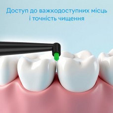 Насадки монопучкові середньої жорсткості для зубної щітки Pecham Black (4820201379622)