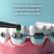 Насадки монопучкові середньої жорсткості для зубної щітки Pecham Black (4820201379622)