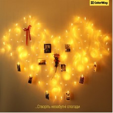 Світлодіодна гірлянда ColorWay (CW-LCP-20L30B) 20LED, 3м, з прищіпками для фото