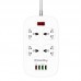 Фільтр живлення ColorWay CW-CHU44QW 4 розетки, 4 USB (1QC3.0+3 AUTO ID), 1.8 м, білий (CW-CHU44QW)