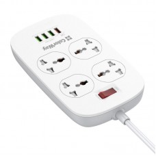 Фільтр живлення ColorWay CW-CHU44QW 4 розетки, 4 USB (1QC3.0+3 AUTO ID), 1.8 м, білий (CW-CHU44QW)