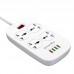 Фільтр живлення ColorWay CW-CHU44QW 4 розетки, 4 USB (1QC3.0+3 AUTO ID), 1.8 м, білий (CW-CHU44QW)