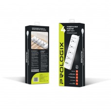 Фільтр живлення ProLogix Premium (PR-SC4408W) 2.5 кВт, 4 розетки, 4 USB, 2 м, з вимикачами, білий