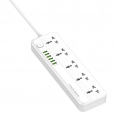 Фільтр живлення ProLogix Premium (PR-SC5614W) 2.5 кВт, 5 розеток, 6 USB AUTO ID, 2 м, білий