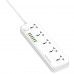 Фільтр живлення ProLogix Premium (PR-SC5614W) 2.5 кВт, 5 розеток, 6 USB AUTO ID, 2 м, білий