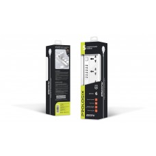 Фільтр живлення ProLogix Premium (PR-SC5614W) 2.5 кВт, 5 розеток, 6 USB AUTO ID, 2 м, білий