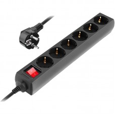 Фільтр живлення REAL-EL RS-6 Protect M 1.8м Black (EL122300032)