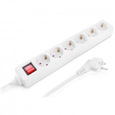 Фільтр живлення REAL-EL RS-6 Protect M 1.8м White (EL122300031)