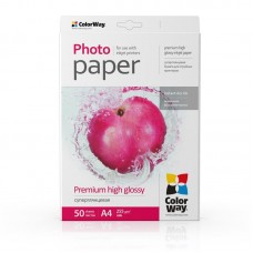 Фотопапiр ColorWay суперглянсовий 255г/м2 A4 50л (PSG255050A4)