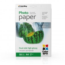 Фотопапір ColorWay глянцевий двосторонній 220г/м2 A4 50 арк. (PGD220050A4)