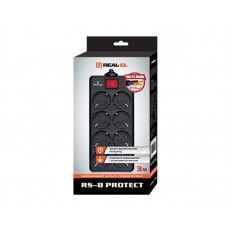 Фільтр живлення REAL-EL RS-8 Protect 3 м Black (EL122300022)