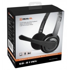 Наушники гарнитура накладные REAL-EL GD-011MV Black